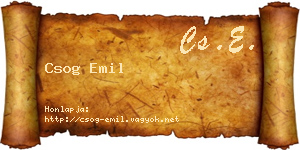 Csog Emil névjegykártya