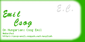 emil csog business card